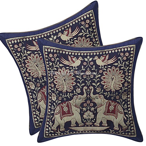 Bohemian brocade throw pillow - bohemian,