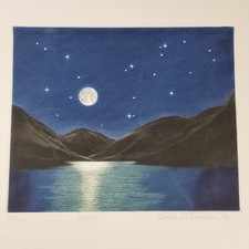 Susan Jameson Signed Colour Print Mezzotint "Night" 23/200
