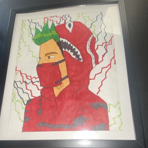Framed original anime drawing - original,