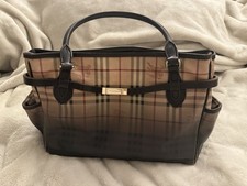 Burberry Gradient Tote Shoulder bag Women's Canvas And Leather Detailing