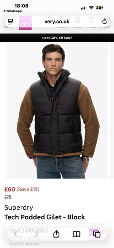 Men superdry tech padded - superdry,