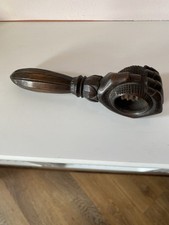 Antique Treen Nut cracker depicting  a clenched Fist.  
