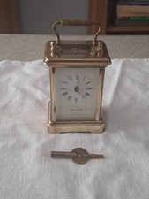 Vintage Mappin & Webb Brass Case Carriage Clock+Key Made In England.Not Working