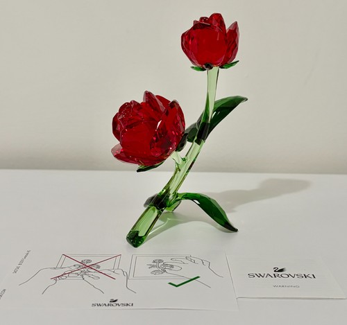 Swarovski crystal flowers red - flowers,