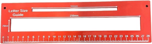 Royal mail size guide ruler - size,