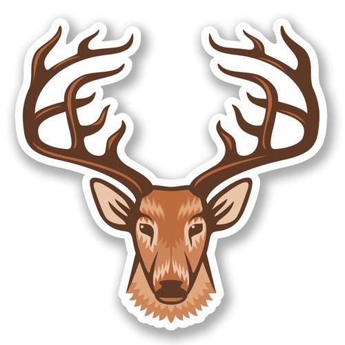 Deer stag vinyl sticker - deer,