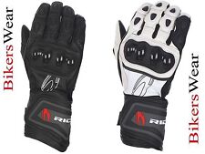 Richa Savage Leather Motorcycle Gloves Black or White Knox protection RRP £89.99