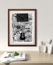 Elvis poster music doodle - elvis,