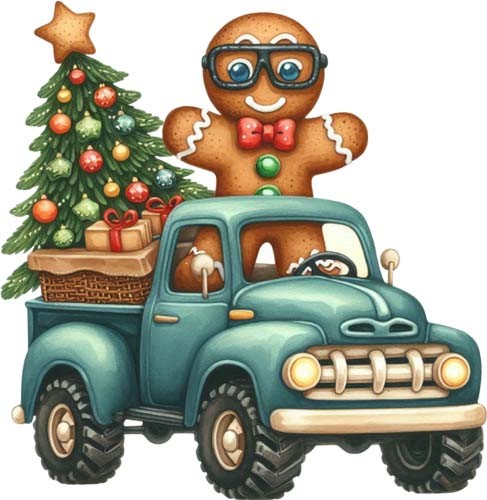 Christmas monster truck - christmas,