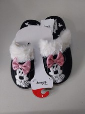 Primark Disney Ladies Minnie Mouse Slippers Indoor Home Womens Slip On Mules
