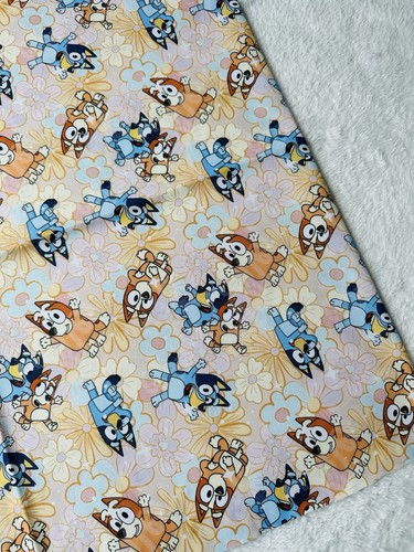 Bluey cotton fabric - fabric, 90x100cm