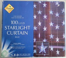 100 Blue LED Starlight Curtain for Indoor/Outdoor use Christmas Decoration