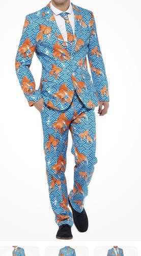 Mens goldfish suit - mens, pants