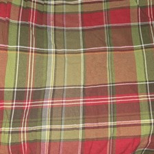  Pottery Barn Tahoe Red Green Holiday Plaid King Cal King Duvet Cover