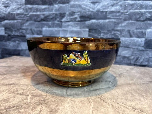 Vintage lusterware copper blue - vintage,