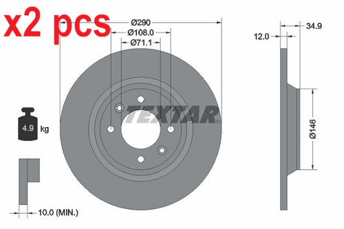Pcs sides 92231303 - x2,