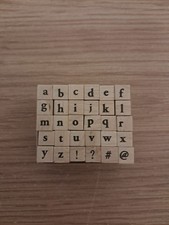 Wooden alphabet stamps, 30