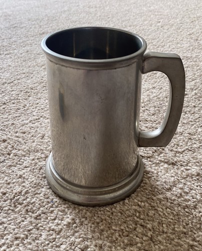 Vintage english pewter tankard - pewter,