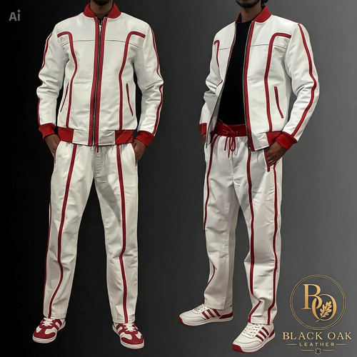 Men red white lambskin - men's,