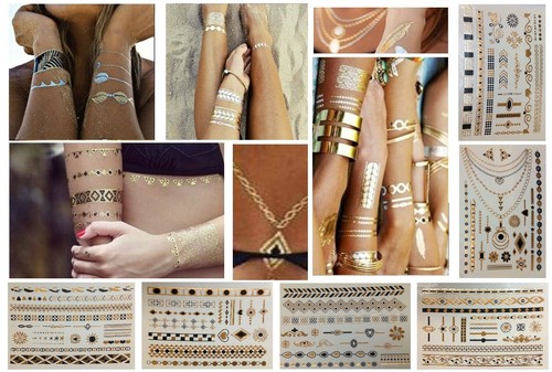Temporary tattoos metallic - temporary,