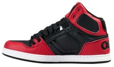 Osiris NYC 83 CLK Red Black Black Mens Hi Top Skate Trainers