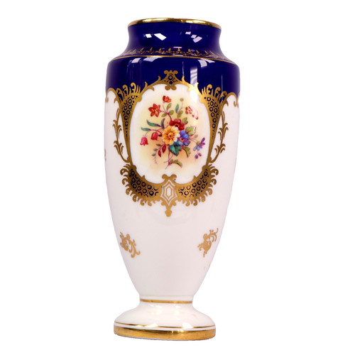 Coalport flowers vase - flowers, hand