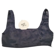 Princess Polly Womens Huxley Top Black/ Navy NWT US 8 Crop Top Bra Top #163017