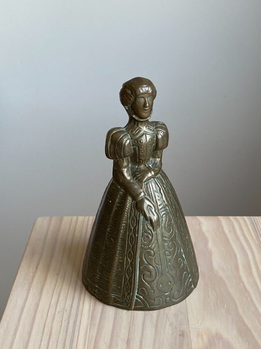 Vintage solid brass lady - vintage,