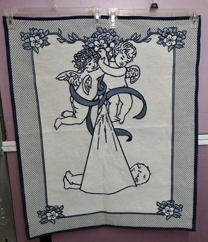 Angel and baby blue woven - and,