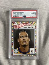 Topps Living Road to Euro 2024 Virgil Van Dijk Netherlands PSA Graded 10