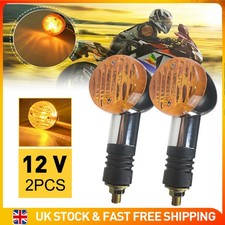 2× Universal 12LED Motorcycle Motorbike Turn Signal Indicators Light Lamp Amber