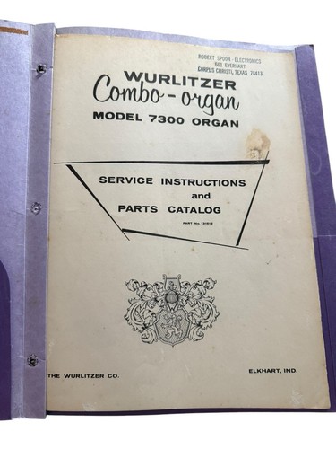Wurlitzer combo organ model - wurlitzer,