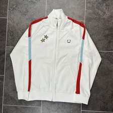 Fred Perry x Bella Freud Track Jacket White Womens Casuals  - size Medium