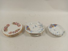 13x Vintage English Bone China Plates Colclough Carlton Gold Trim 5.5-6.2"