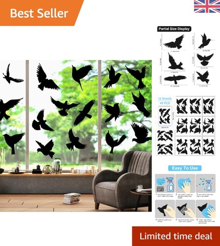 48pcs reusable black bird - 48pcs,
