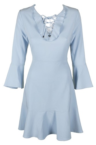 Jax light blue bell sleeve - jax,
