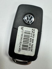 GENUINE VOLKSWAGEN 3 BUTTON REMOTE FLIP KEY FOB CADDY ETC TESTED 5K0837202DH