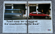 Rare Vintage 1985 Magazine Advert Picture Art Vauxhall Astra SR Ad 80's