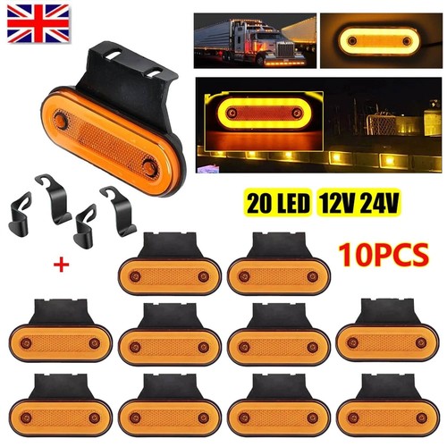 10x orange amber side - amber, led