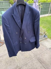 Hackett Mayfair Double Breasted Navy Suit 46R W40