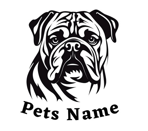 Personalised english bulldog - personalised,