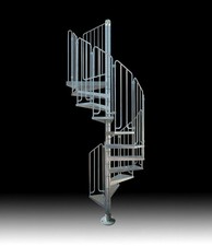 Galvanised spiral staircase - galvanised,