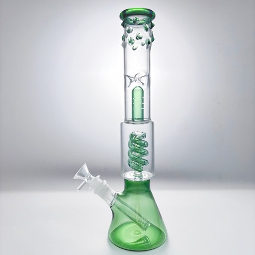 Thick green glass bong - green,