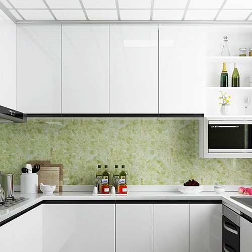 Gloss white kitchen worktop - white,