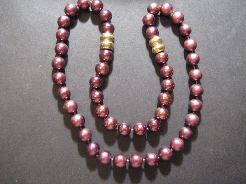 Vintage purple faux pearl - vintage,