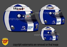 David Coulthard F1 Helmet Stickers Vinyl Williams McLaren - Scuderia GP