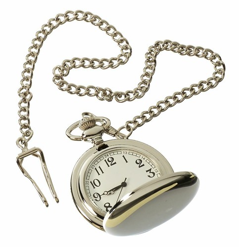 Classic silver pocket watch - classic,