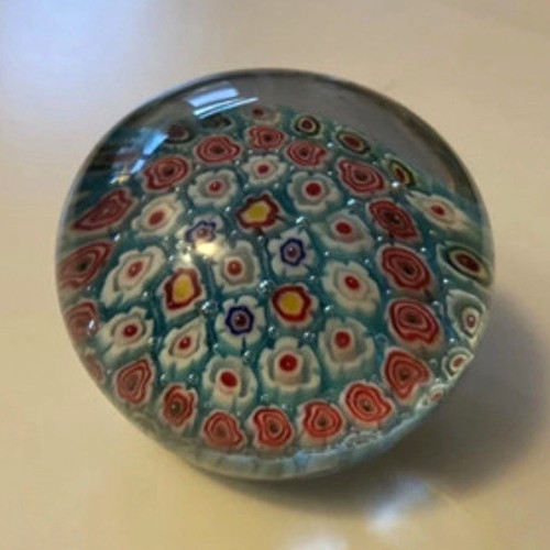 Art glass paperweight dome - paperweight,