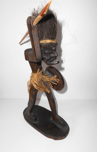 African tribal warrior figure - african,