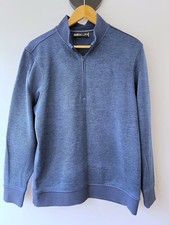 Under Armour Men's Performance Top 1/4 Zip, Blue, Golf Jumper Size Medium